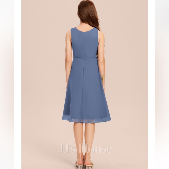Slate Blue Dress, size J14 - Picture 3 of 8
